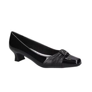 Easy Street Womens 7.5 M Black Patent Waive Dress Pumps Heels NIB XI6